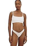 Organic Basics Womens Flex Scoop-Neck Cotton Bralette, Off White, Medium