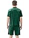 SAMDIPLUS Mens Summer Short Sets Velvet Tracksuit 2 Piece Casual Short Sleeve Shirts and Shorts for Men Beach Vacation Outfits (Green, M)