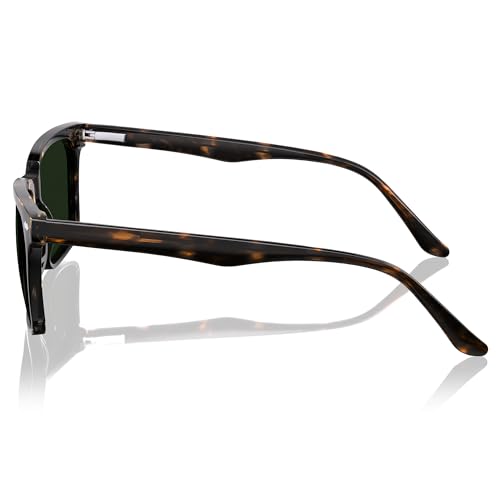 Contemporary Men’s Acetate Sunglasses – Sculptural Rounded-Square Frame with Wire‑Core Temples & Polarized UV4003