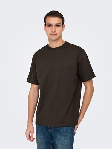 Only & Sons Herren Onsfred Life RLX Ss Tee Noos, Mulch, L – Ansicht 6