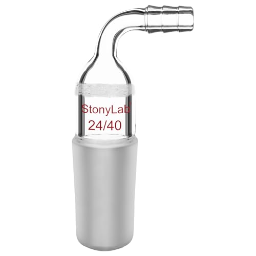 Adaptateur à vide en verre avec joint 24/40 et connexion tuyau 10 mm stonylab