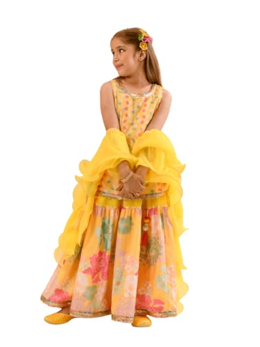Image of Pspeaches Girls Kurta & Sharara With Dupatta