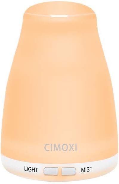 Essential Oil Diffuser 160ml, Ultrasonic Aromatherapy Diffusers Cool Mist Humidifier 7 Color LED Light Waterless Auto Shut-Off 2 Mist Mode for Home Office Spa Yoga and Baby Room