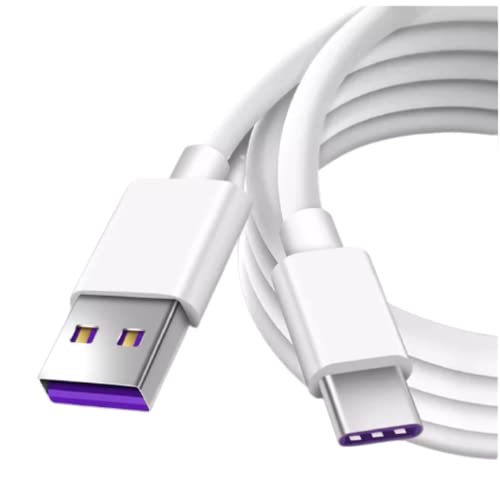 Cable USB a USB C 60W Color Blanco Carga Rápida 20V/5A, Compatible con MacBook Pro Air, iPad Air 2022, Samsung Galaxy, Xiaomi Huawei P50 Móviles Tablets Consolas (1 Metro) Cover