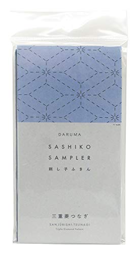 DARUMA Sashiko Sampler Original Cloth Navy Color (Triple Diamond)