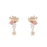 [ディズニー] Disney プーさん くまのプーさん シルバー ピアス ピンクゴールドコーティング 蜂蜜 ドロップ キュービックジルコニア VPRDSW0019