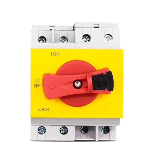 4P PV DC 1200V 32A Din Rail Solar Rotating Handle Isolator Rotary Switch Disconnector 1Pcs