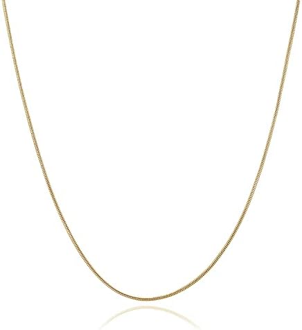 （04:30時点） [Puente] ネックレス チェーン レディース ネックレス スネークチェーン スネーク スネークネックレス 細め 細い 極細 華奢 ステンレス 鎖 チェーンネックレスゴールド 金色 金 0.9mm 40cm