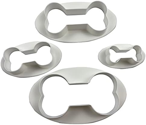 Dog Bone Cookie Cutters 4Pcs/Set, Christmas Gingerbread house Dog Treats Cookie Cutter, Dog Bone Shapes Cutters, Homemade Dog Biscuit Treats