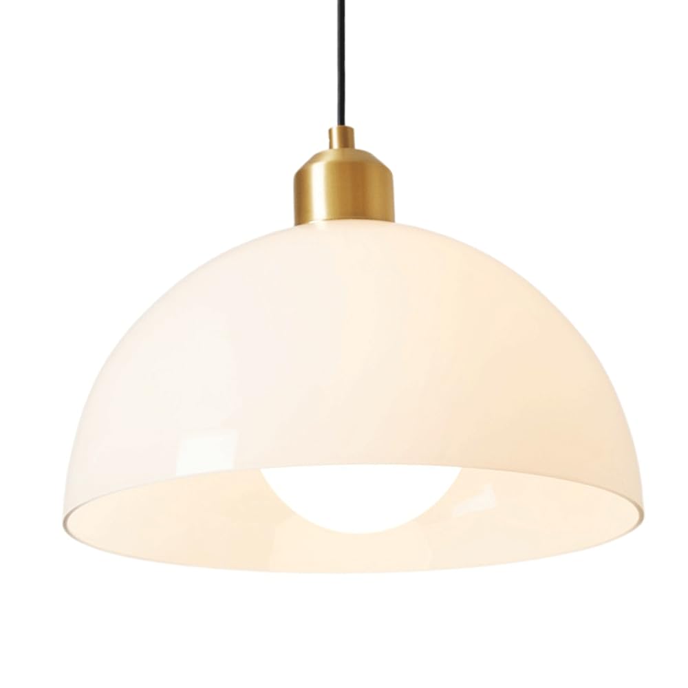 Lampe suspendue en verre semi-circulaire moderne pour salon