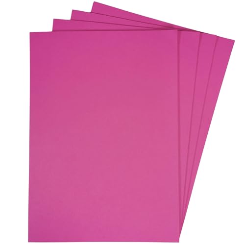 BCreativetolearn A4 Bright Pink Card 50 Sheets 160gsm Hot Pink A4 Printer & Photocopier Coloured Card Sheets Homemade Prints Arts Drawing & Crafts.