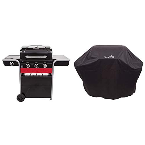 Char-Broil Gas2Coal® 330 Hybrid Grill - 3 Brenner Gas & Kohlegrill mit Seitenbrenner, Schwarz...