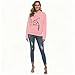 RGOSME Cat Hoodie for Women Hoodies for Teen Girls Cute Sleeping Cat Printed Long Sleeve Pullover Sweatshirt (Pink,M)