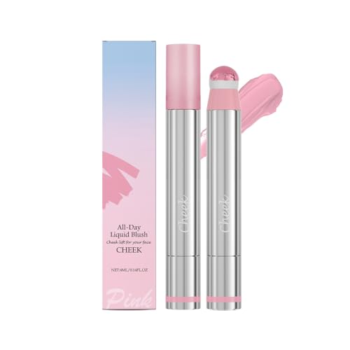 Rubor líquido para mejillas de larga duración, color mezclable, rubor líquido para todo el día, duradero, construible, impermeable, para maquillaje de mujer, 4 ml (A, talla única)