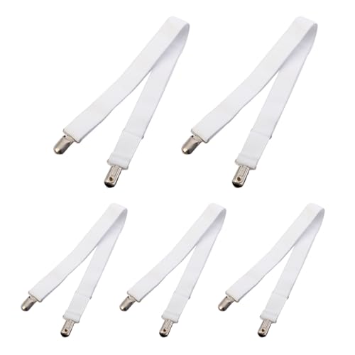HSIXHAF 5 pcs Pinzas para manteles para mesas al Aire Libre, Pinzas para manteles, Soporte elástico para sábanas, Cama, colchón o sofá, 3 Estilos Cortos, 2 Estilos Largos