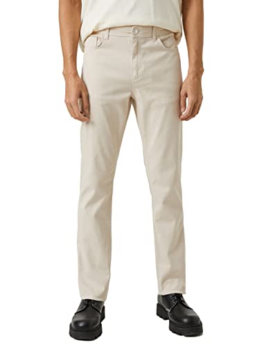 Pantalon slim fit en gabardine de coton Koton pour homme avec poches