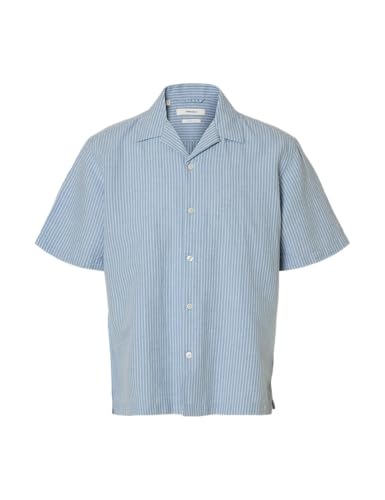Slhrlxclay linenblend ss t-shirt respirant anti-humidité pour été