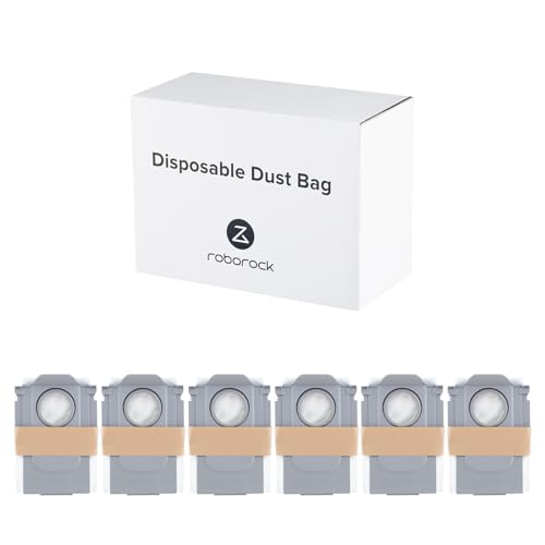 roborock 6 Packs Disposable Dust Bags for QV35A, Saros10series, QrevoEdgeS5A, QrevoCurv2Flow, QrevoCurv CurvX S5X, QrevoSlim, S8MaxVUltra, S8MaxUltra, QrevoMaxV,QrevoEdge, QRevo series Robot Vacuum