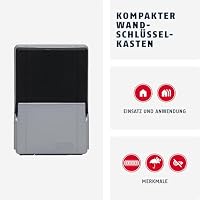 ABUS KeyGarage 727 Mini - Schlüsselbox zur Wandmontage - für bis zu 8 Schlüssel oder kleine Wertgegenstände - Schwarz-Silber – Ansicht 2
