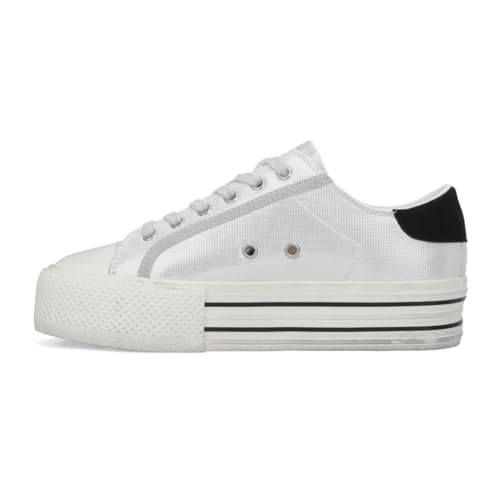 VINTAGE HAVANA Women's Amaze Platform Sneaker (Silver Multi, 5.5)4