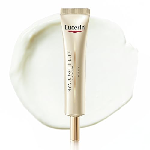 Eucerin Hyaluron-Filler + Elasticity Contorno Occhi SPF 20 15ml, Crema contorno occhi antirughe e crema occhiaie 2in1, Formula con Acido Ialuronico per tutti i tipi di pelle
