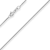 0,9mm Schlangenkette aus 333 Weißgold 42cm | 100% Neuware und ungetragen | Halskette in massiver Ausführung mit Federringverschluss | Material: 333 Weißgold | Länge: ca. 42 cm | Breite: ca. 0,9 mm