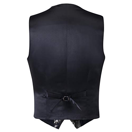 Mens Camouflage Vests for Wedding Groom White Camo Vest for Men (XL, Grey Camo)2