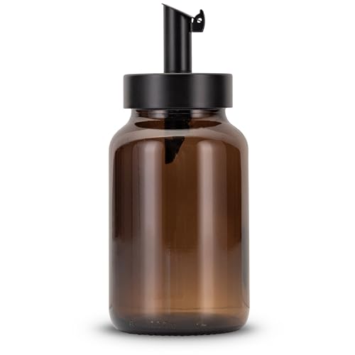 Koffs Design Sucrier avec doseur en acier inoxydable – Saupoudreuse individuelle pour sucre, saupoudres, graines de sésame, graines et plus encore – Pot à sucre moderne en verre avec protection UV