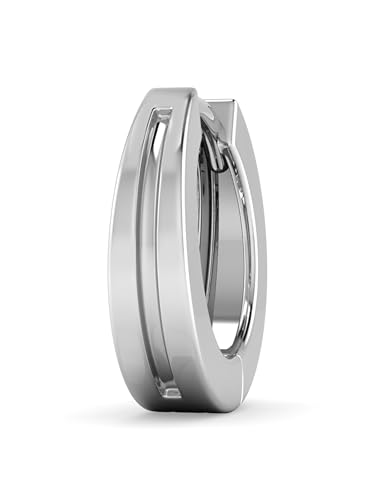 Image of ORIONZ Hoop Earrings for Men & Boys (1 Piece) - 925 Sterling Silver - Gift for Birthday Anniversary - 18k Gold Plated Jewellery - Men Fashion