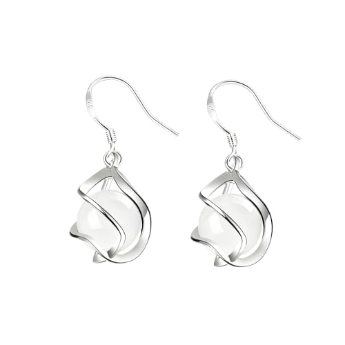 925 Sterling Silver Cubic Zirconia Drop Earrings for Women - Hypoallergenic Dangling Earrings for Sensitive Ears, Elegant Vintage Jewelry Gift for Mom, Girlfriend, Birthday, Anniversary & Special Occasions