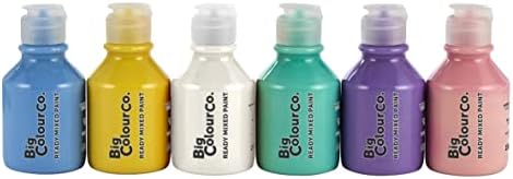Big Colour Co Ready Mixed Paint Pastel Colours 6 x 150ml