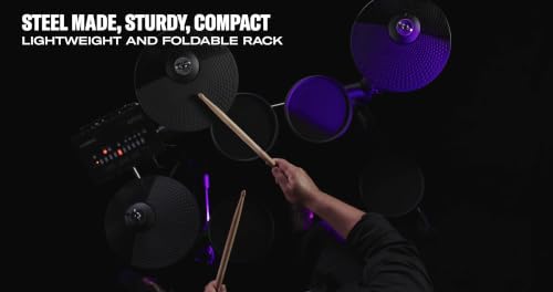 Image of Yamaha DTX402K Electronic Drum Kit - Beginner-Friendly 8-Piece Digital Drum Set with Quiet Silicone Pads, Adjustable Rack & Training Functions - Black