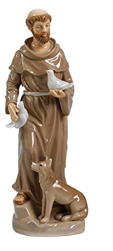 Statue Saint François en porcelaine émaillée 20,5 cm Cover
