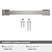 Amerock | Cabinet Pull | Satin Nickel | 5-1/16 inch (128 mm) Center to Center | Candler | 1 Pack | Drawer Pull | Drawer Handle | Cabinet Hardware