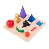 Abaodam 1 Juego Ayudas para la enseñanza de símbolos tridimensionales. Bloques...