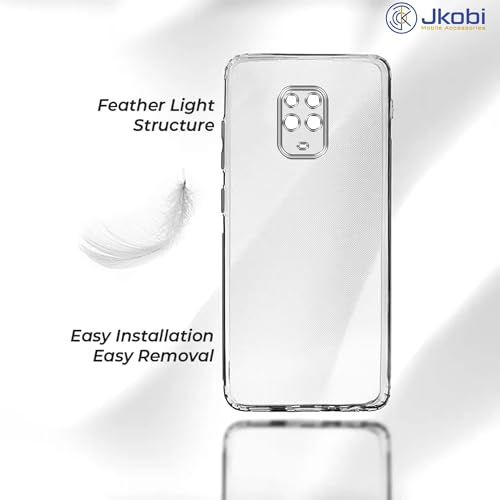 Image of Jkobi Back Cover for Poco M2 Pro (Silicone Clear Case with Camera Protection | Soft and Flexible | Transparent)