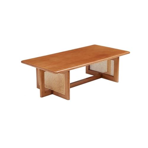 GFHTRELY Mesa de centro de madera pequeña mesa de centro de ratán para sala de té, estilo chino, para ocio, sala de té, mesa de dormitorio zen