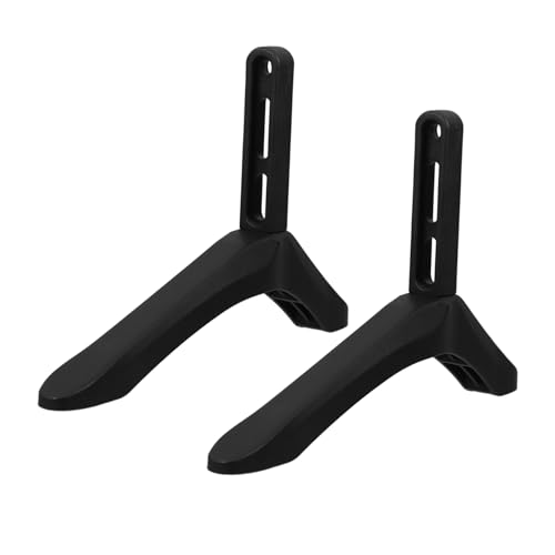 Support de pied de téléviseur noir compatible écrans plats salon et bureau