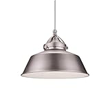 WAC Lighting MP-LED483-BN/CH Wyandotte Early Electric Collection 1-Light LED MonoPoint Pendant with Brushed Nickel Metal Shade and Chrome Finish