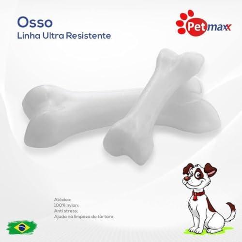 Osso Ultra Resistente de Nylon G Brinquedo Mordedor Para Cachorro Cães Pet - Petmaxx