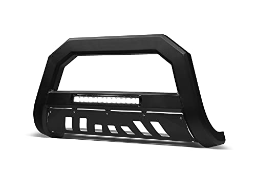 Image of Armordillo 8715864 AR Series Aluminum Bull Bar with LED Light Bar - Matte Black Fits 2004-2024 Ford F150 / 2003-2017 Expedition / 2003-2014 Lincoln Navigator / 2006-2008 Mark LT