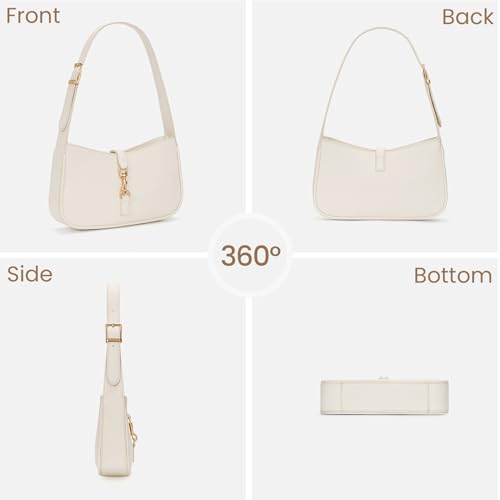 Image of JQWSVE Shoulder Bags for Women Burgundy Purse Trendy Small Handbag Faux Leather Shoulder Purse Everyday Bag