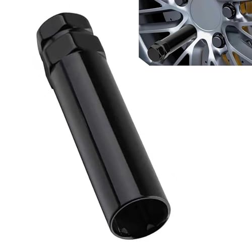 Fiknonk 1 PC 7 Spline Lug Nut Socket, Lug Nut Removal Tool, 19mm Inner Diameter,19mm 3/4 21mm 13/16 Hex Compatible, Universal for Most Cars