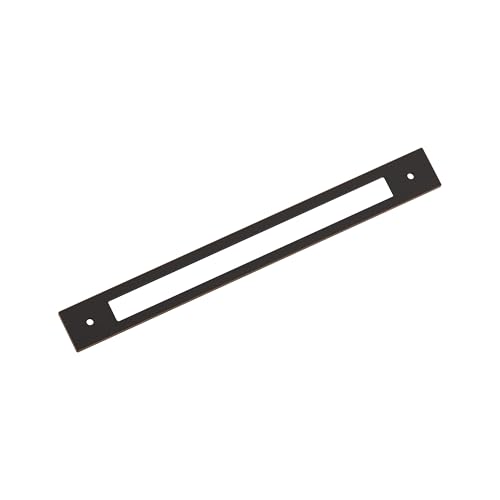 Image of Amerock Medora 10-1 /16 inch Oil-Rubbed Bronze Backplate | Decorative zinc cabinet hardware backplate designed to complement knobs and pulls while protecting cabinet surfaces