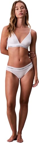 Calvin Klein Culotte Femme avec Ceinture Emblématique, Blanc (White), XS