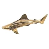 Décoration de requin en laiton : une finition soignée garantit la praticité et la durabilité, conception à fond plat, qui est stable, décoration de bureau d'intérieur