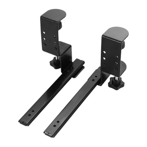 Soporte para teclado montado debajo del escritorio, estante de escritorio de aluminio de metal, plataforma retráctil, plataforma ergonómica de escritura deslizante con altura ajustable, escenario de