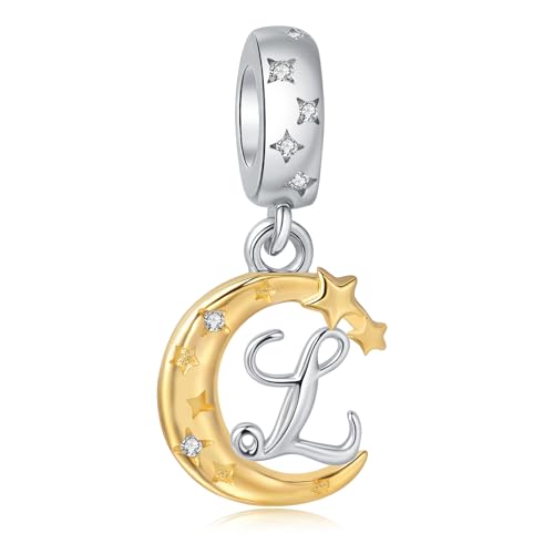 925 Sterling Silver Letter Charms fit Pandora Charms Bracelets fit Women Christmas Birthday Gift