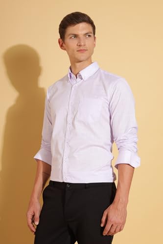 Image of Fyltr Men's Regular Fit Shirt - Full Sleeve | Functional Pocket | Button Down Collar | Formal Shirts for Men