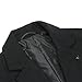 Allthemen Wintermantel Herren Mantel Slim Fit Mittellang Wollmantel mit Stehkragen Business Mantel Herren Winter #8818 Schwarz XL